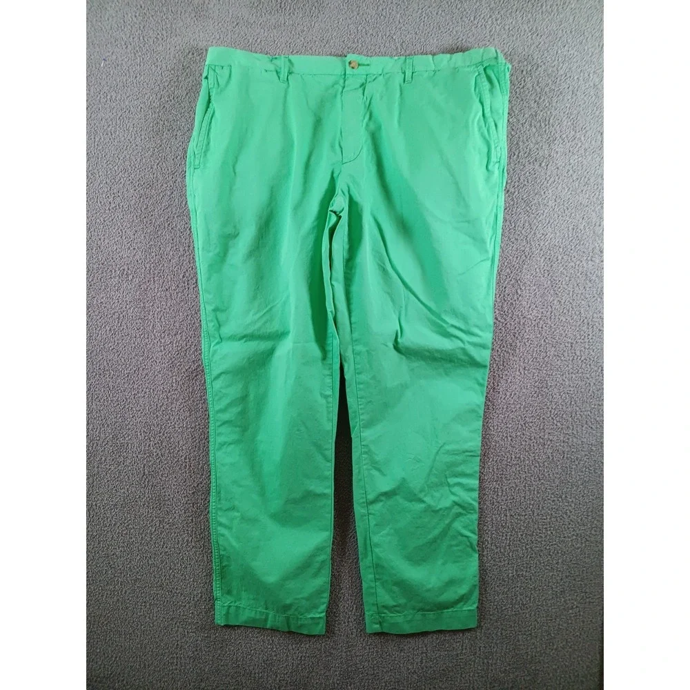 Polo Ralph Lauren Mens 40x32 Green Straight Fit Pima Cotton Chino Pants
